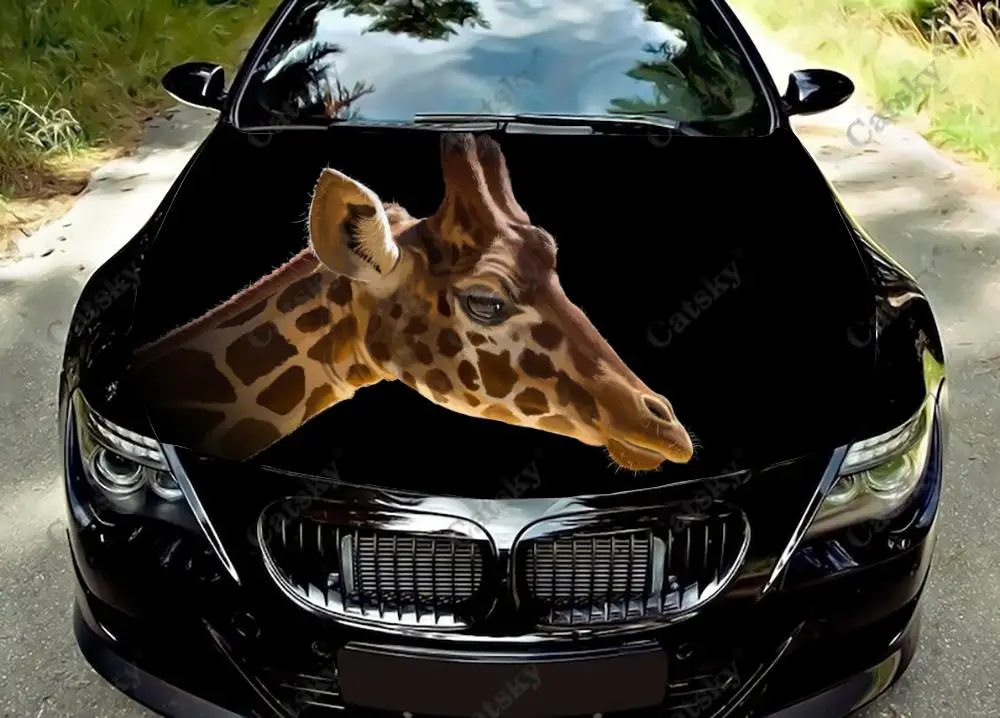 

giraffe animal Car Hood Decal Self-Adhesive Paint Suitable for SUV Wrap Truck Graphic Car Engine Vinyl Sticker