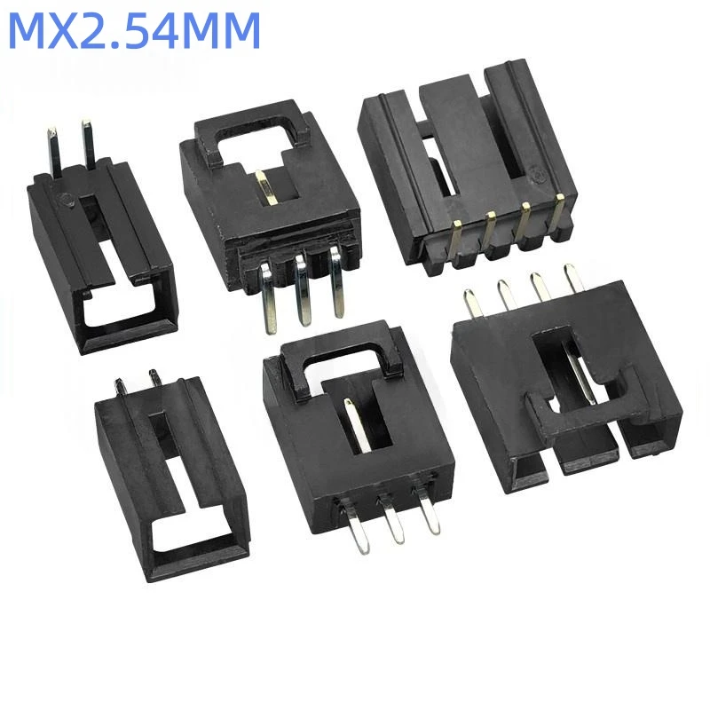 10PCS DuPont 2.54 with lock CD-ROM straight pin holder 2543 bent pin socket MX2.54 small aircraft head 2P18P20P