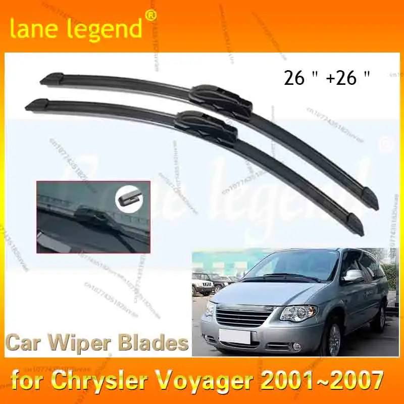 

Для Chrysler Voyager 2001 ~ 2007 2002 2003 2004 2005 2006, передние дворники, щетки стеклоочистителя автомобиля, автомобильные аксессуары
