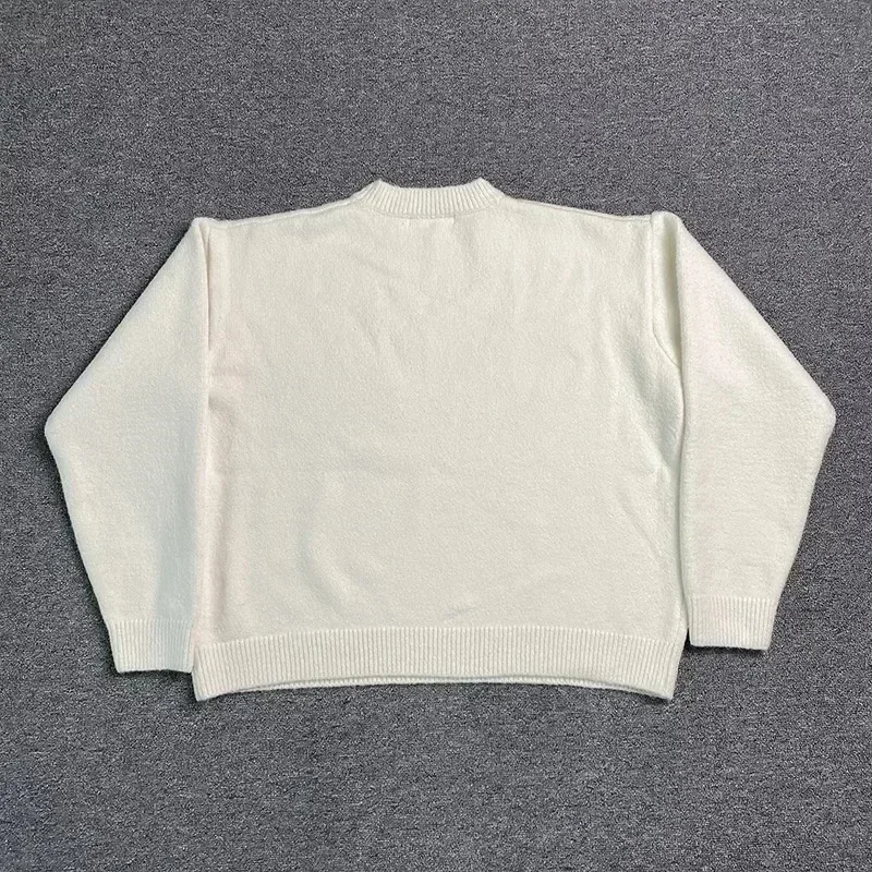 25ss البلوزات المتضخم شعار CB أعلى جودة الجاكار Crewneck متماسكة البلوفرات النقية