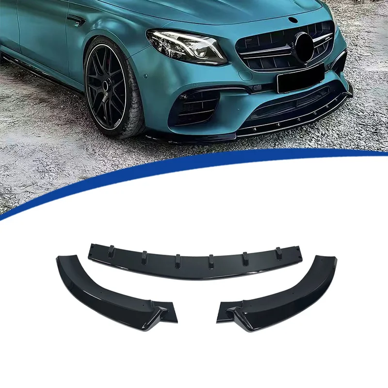 

Передний спойлер-бампер для Mercedes-Benz E-Class W213 E63 2016-2020 годов выпуска, 3-х частный, из ABS-пластика, внешние детали, аксессуары для автомобиля, стайлинг.