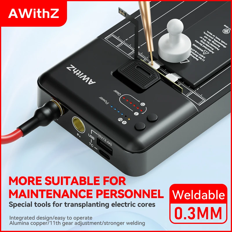 AWithZ Portable Spot Welder for Mobile Phone Repair with Type-C Port Handheld Lithium Battery Spot Welding Machine