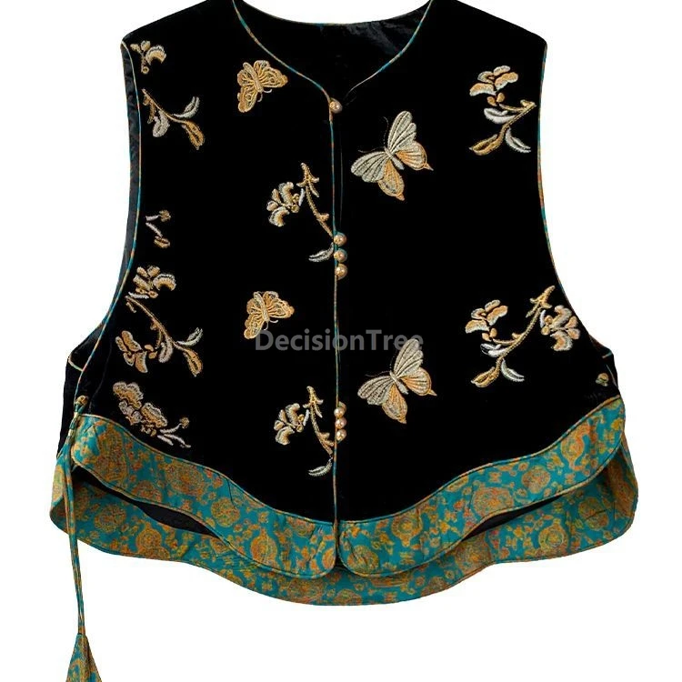 

Новинка 2026: Женский жилет в китайском стиле из высококачественного бархата, повседневный, с узором «песочная ткань», модный, в стиле пэчворк, ретро, элегантный, безрукавка