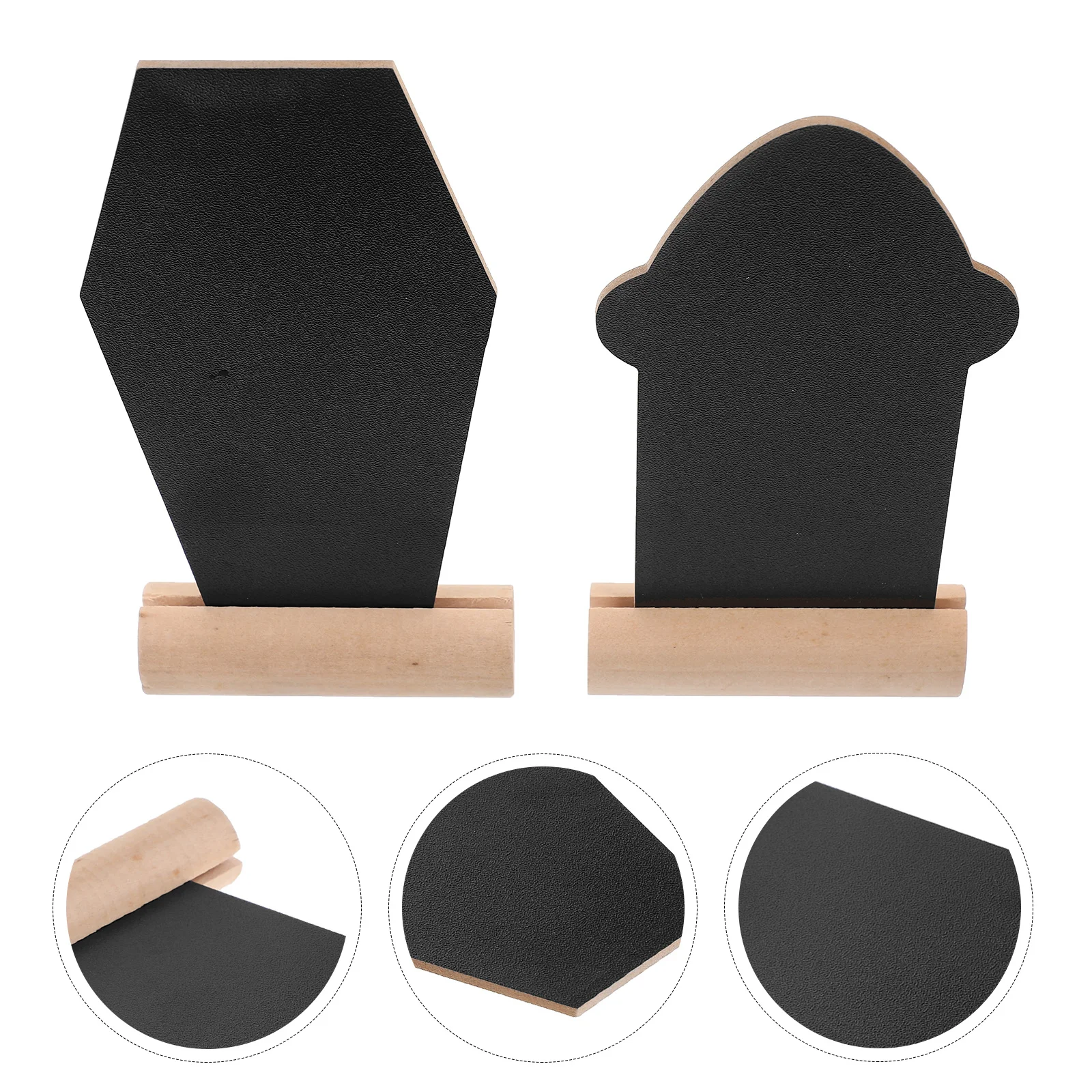 2Pcs Portable Mini Blackboards Multifunctional Writing Message Boards Desktop Price Display Decorative for Menu