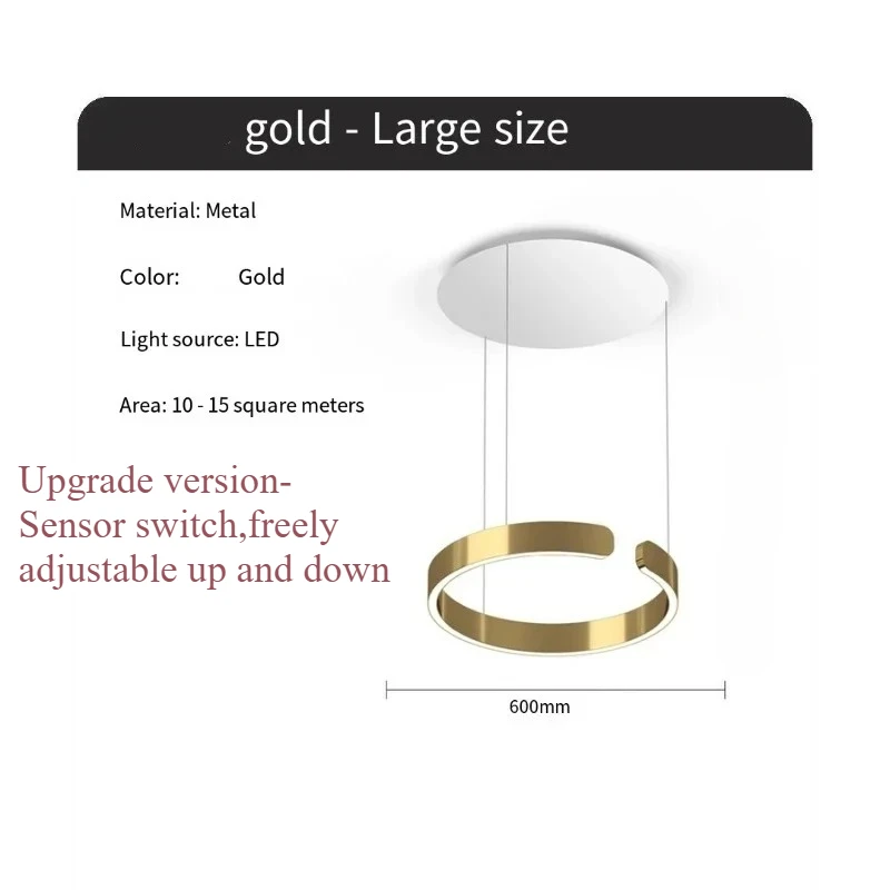 KFKF Moderne Salon Design Ring Decke Kronleuchter Augenschutz LED Lampe Schlafzimmer Esszimmer Studie Anhänger Beleuchtung Leuchte 10
