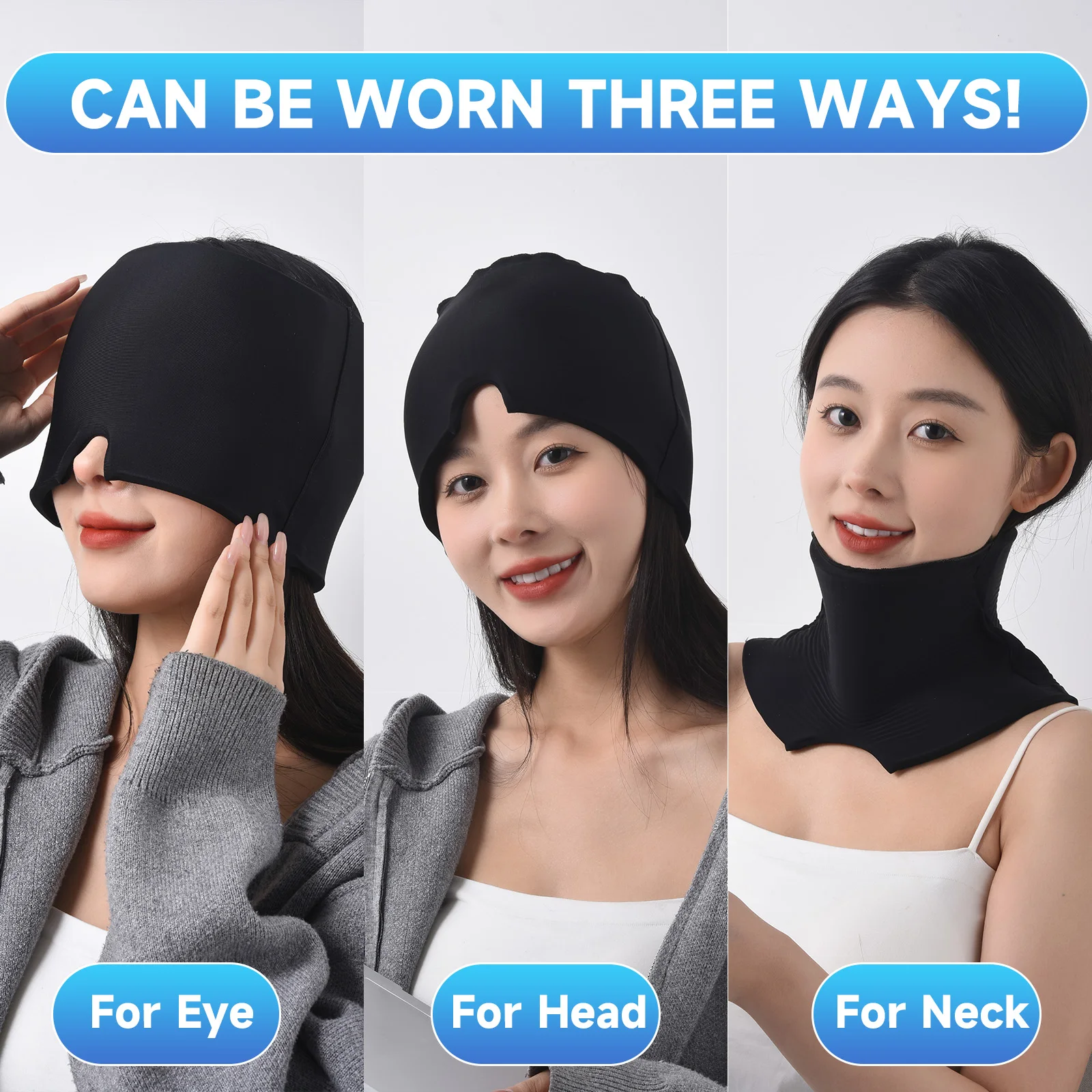 Kakiro-cold and hot compress headband for cervical vertebra, relieve eye fatigue and relax gel mask