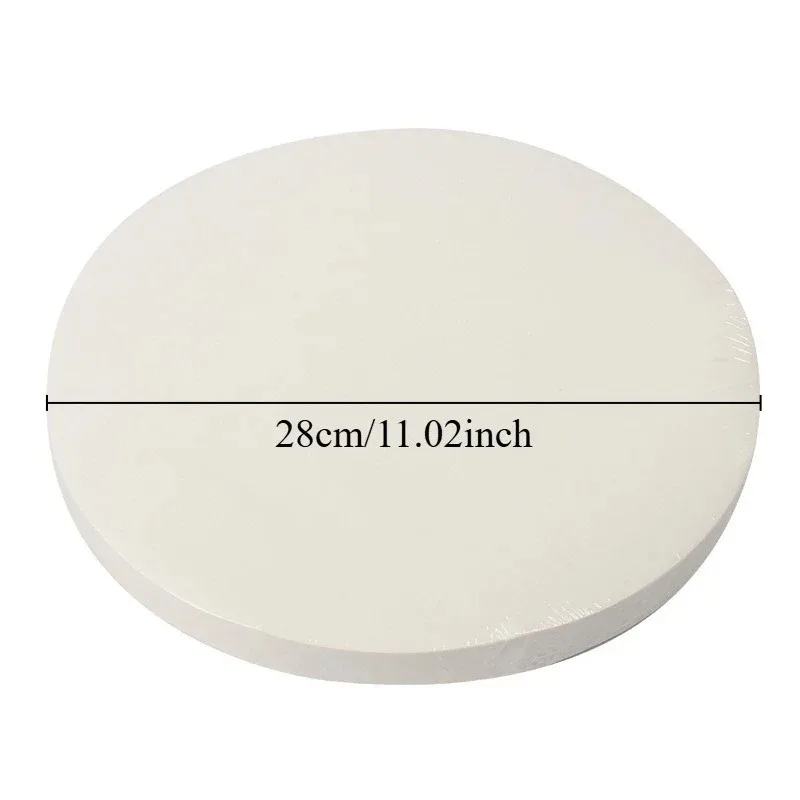 50Pcs White Round Baking Paper,Greaseproof Oil‑Absorbing Parchment Paper for Household Kitchen Cookie Roast Meat Cooking Tool