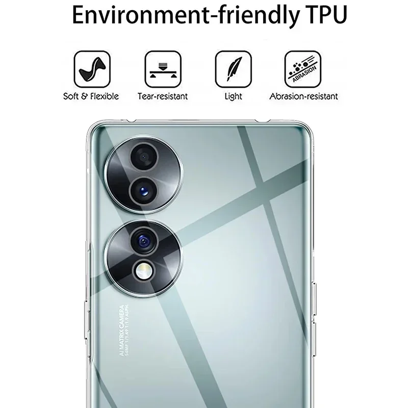 Ultra Thin Transparent Silicone Soft TPU Case For Huawei Honor 70 90 Lite 60 SE X9A X8A X8 X7A X6 Clear Bumper For Honor 90 Pro