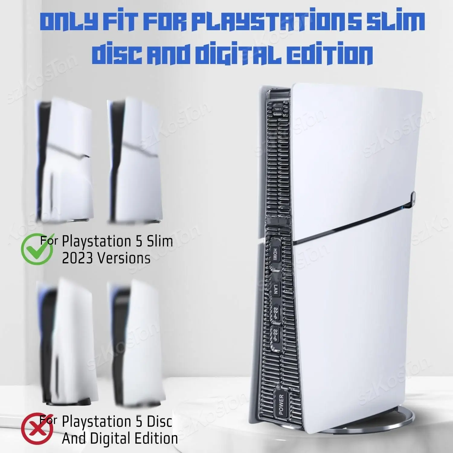 Tapones antipolvo PS5 - Kit silicona con mangas para Slim Pro - imagen 3
