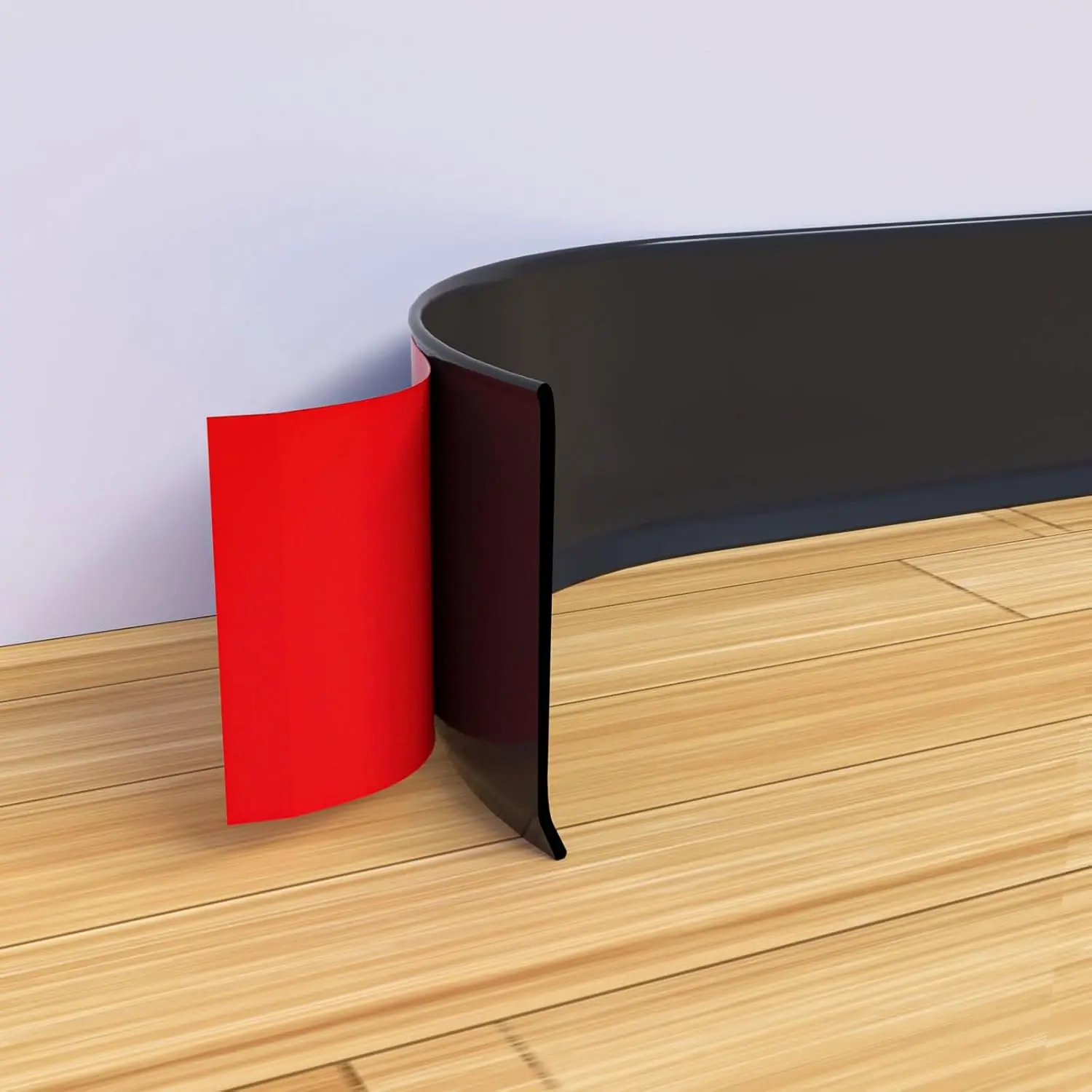 Flexible Baseboard Trim - Vinyl Cove Base Peel and Stick Baseboards Molding Trim Self Adhesive Wall Base Floor Baseboard