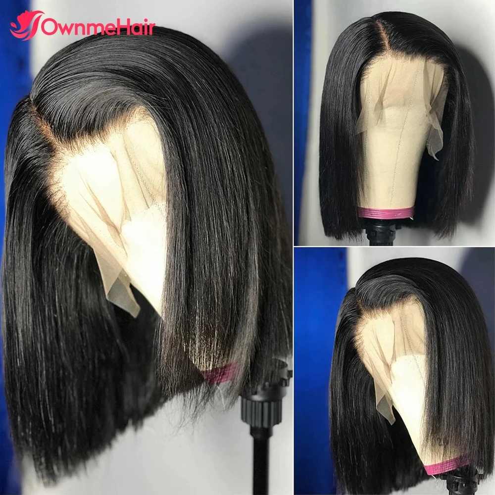 Bone Straight 6x6 Glueless Human Hair Wigs Ready to Wear and Go Lace Frontal Wig Pre Plucked Bleached Knots Pre Cut Lace