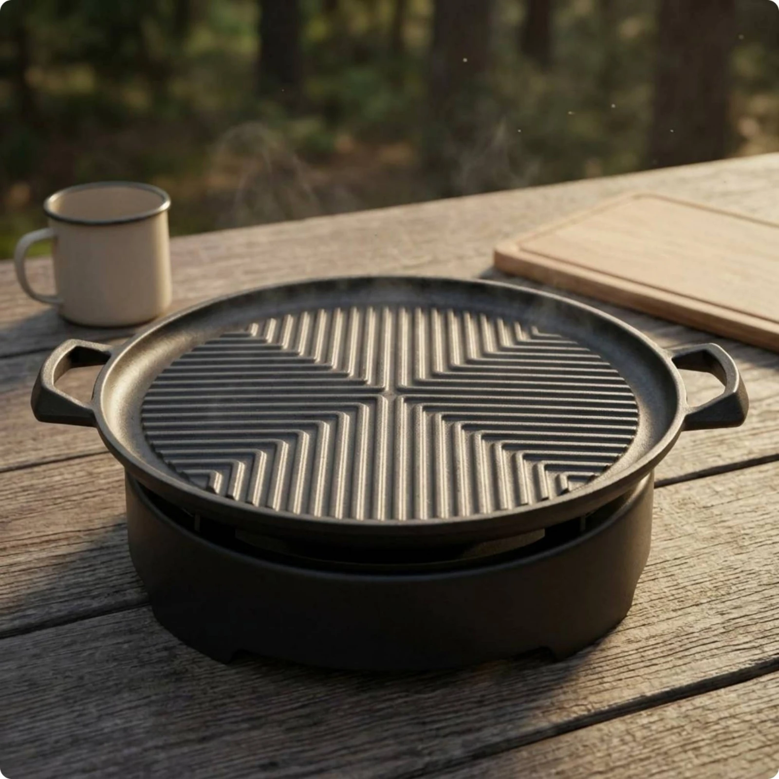 Black Cast Iron Pan Matte Finish Cast Iron Grill Pan Home Utensil Grilling Frying