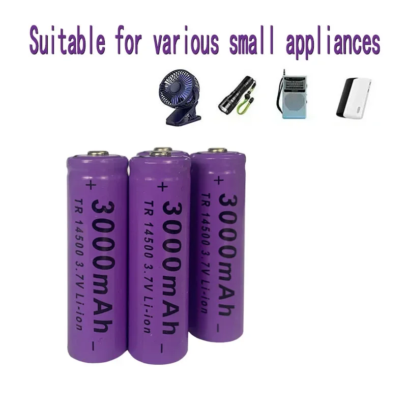 Haute Capacité 14500 3.7V 3000mah Lithium Rechargeable Batterie