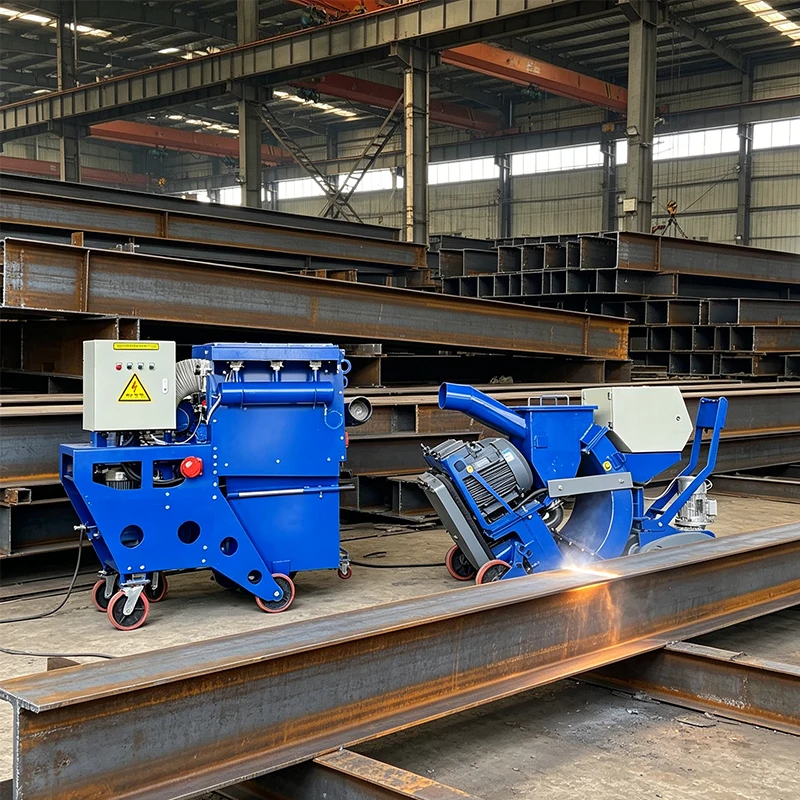 Heavy Duty Hand Push Portable Shot Blasting Machine 850mm Industrial Surface Rust Cleaning Tool For Marine Ship Deck Prep Tool