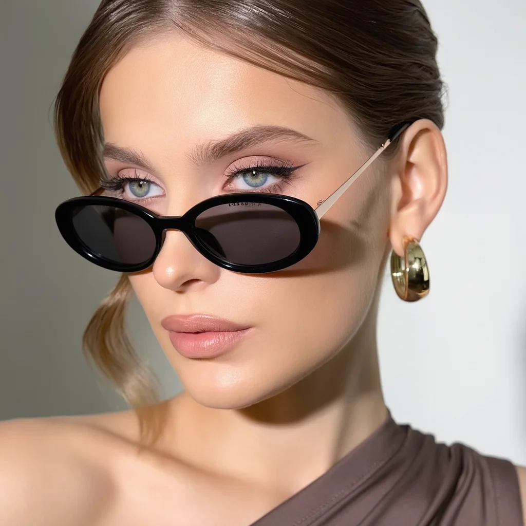 نظارات شمسية نسائية بإطار صغير: خفيفة الوزن وصغيرة الحجم، واقية من الشمس، بسيطة وأنيقة