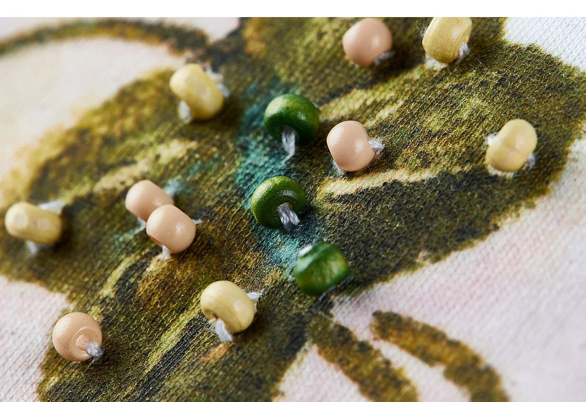 SENTUBILA Damen-T-Shirt mit Pferde-Print, 100 % Baumwolle, Sommer 2026, gerippter Rundhalsausschnitt, handbestickte Details, lässiges Alltags-Oberteil 162TG7259 – Detail 36