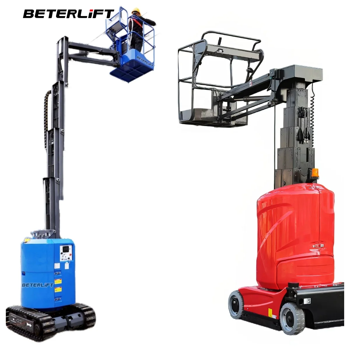 9.2m 200kg Vertical JIB Mast Boom Lift 360 Degree Rotary Mini Self Propelled Aerial Man Lift Compact Boom Lift