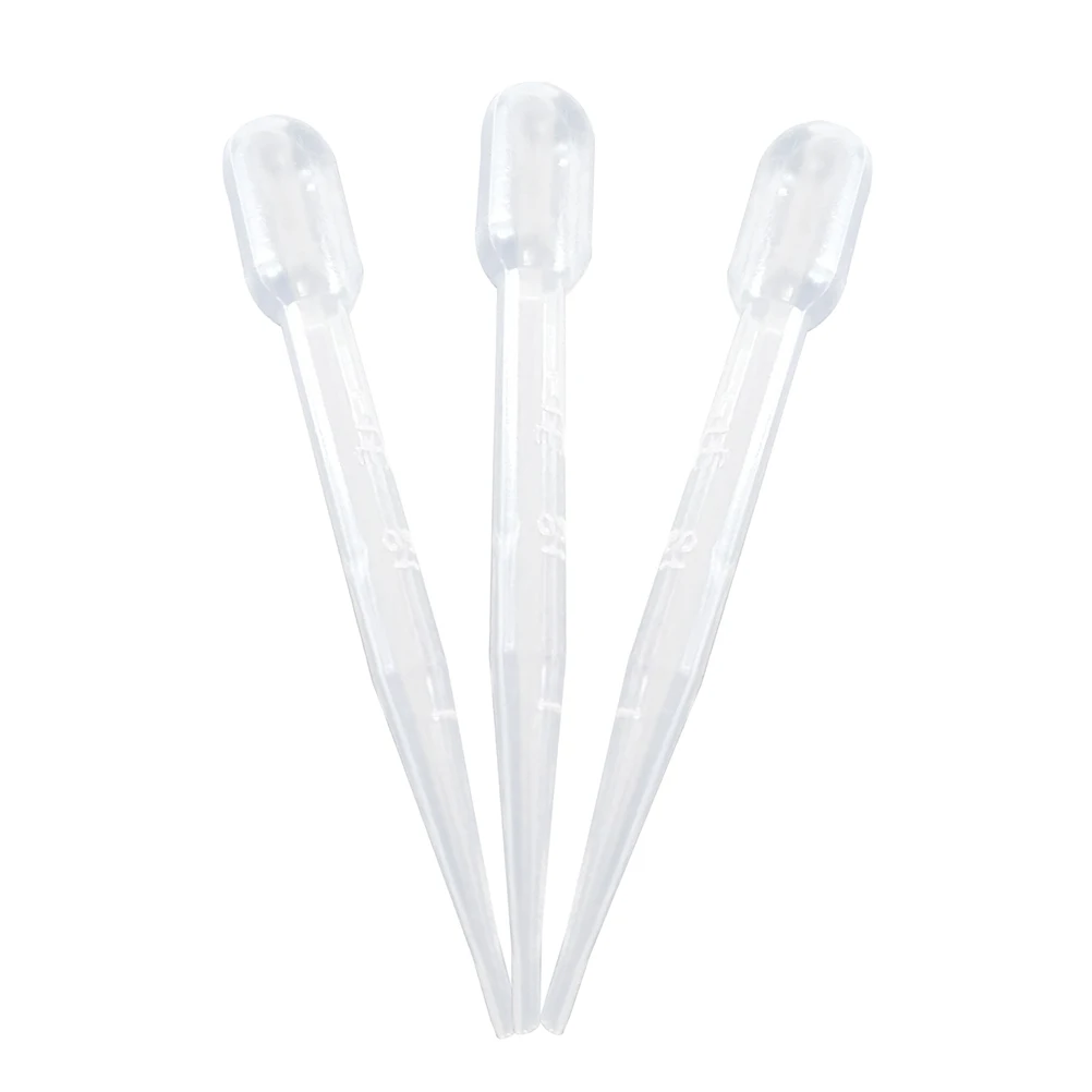 

100 Pcs Plastic Dropper Transfer Pipettes 3 Ml Capacity Soft Essential Oils Cosmetics Micropipette Serological