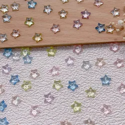 20pcs New Nail Accessories Resin Ice Transparent  Star Jewelry Nail Charms Small Fresh Summer Nail Art Decoration Supplies Parts