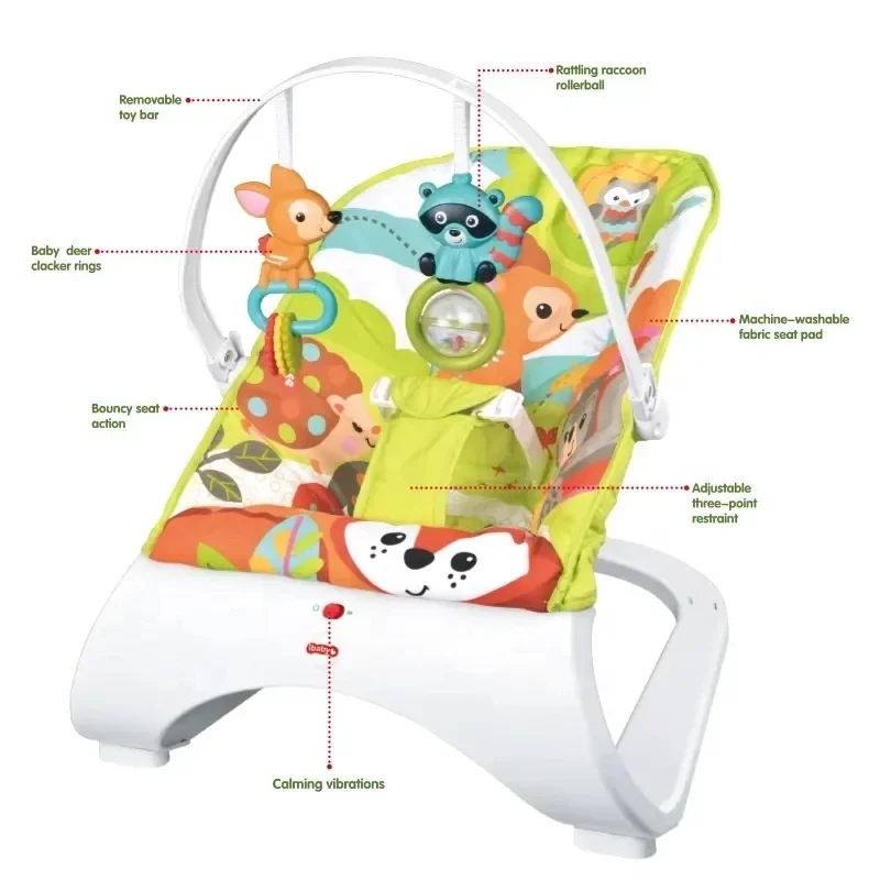 KSF Early Electric Toys Hot Selling Baby Rocking Chair Electric Baby Boy Toy Sleeping Rocker With Hanging Children Toys Gifts