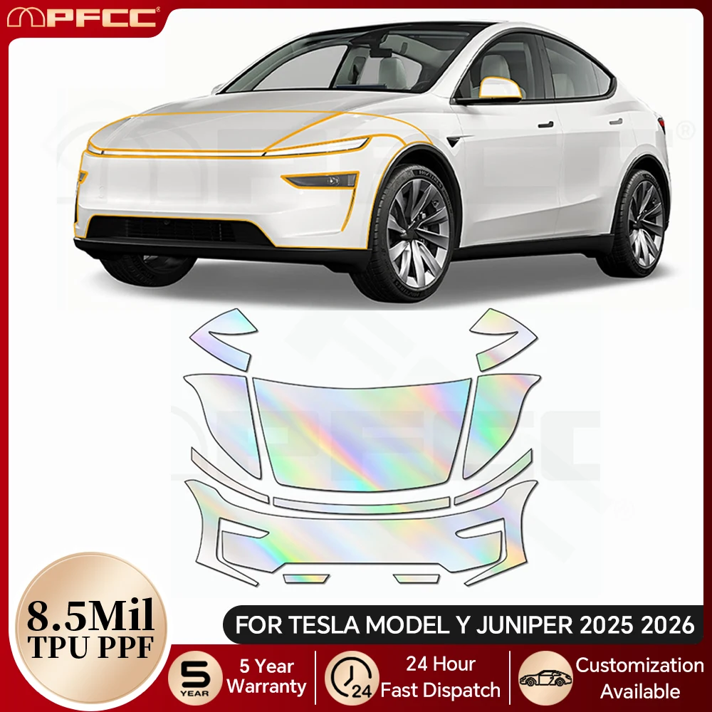 

For Tesla Model Y Juniper 2025 2026 Model 3 X S TPU Paint Protection Film Clear Bra Pre-cut PPF Anti-Scratch Bra Resistant Cover