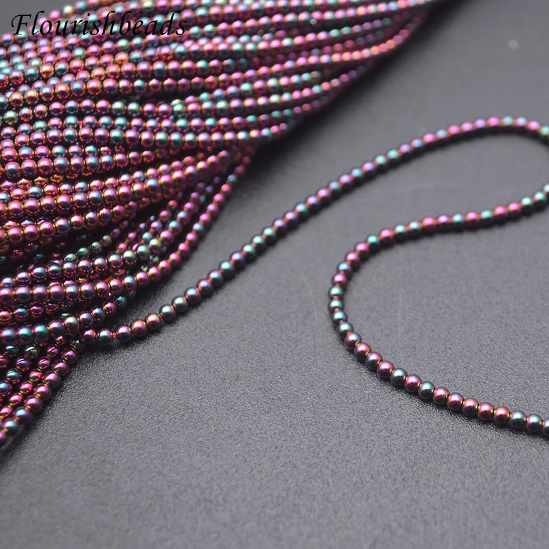 10strands 2mm Round Smooth Crystal Glass Loose Spacer Beads 24 Colors for DIY Necklace Bracelet Jewelry Making