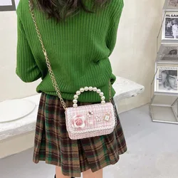 Children's Small Square Bag Fashion Princess Handbag Girl Chain Shoulder Crossbody Bags