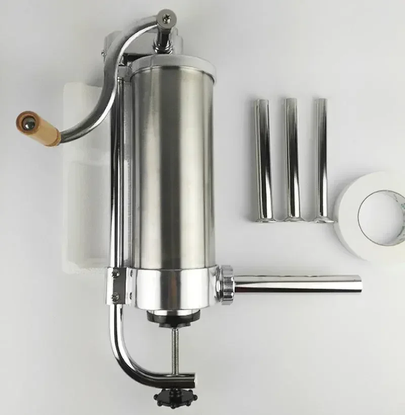 6 LBS Homemade Sausage Stuffer Horizontal Stainless Steel