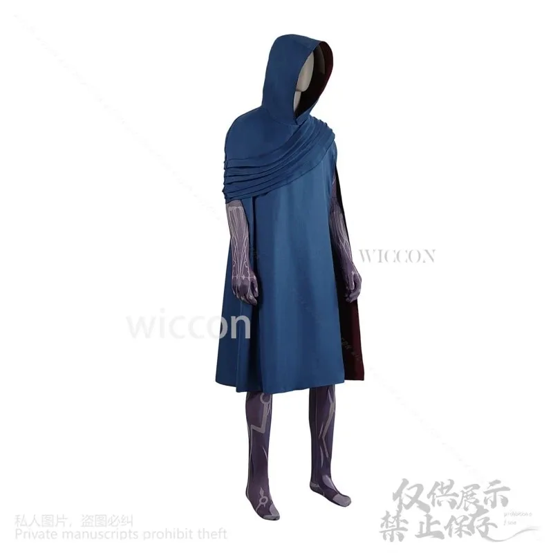 

asdh8@Anime Game LOL Arcane Season 2 Viktor Cosplay Machine Herald Costume Purple Cloak Wig Man Woman Party Suit Halloween Custo