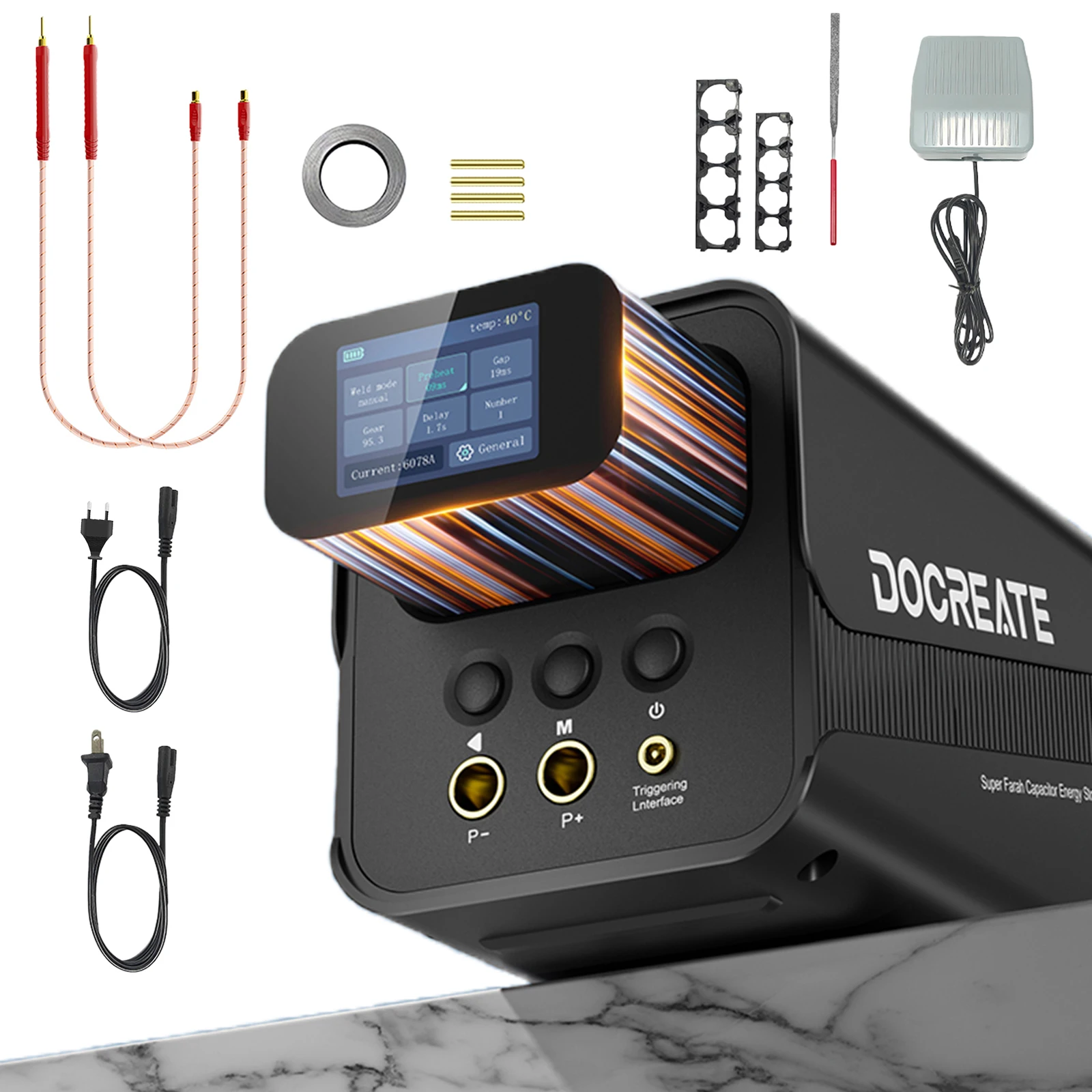 

Аппарат для точечной сварки, 99 передач, регулируемый портативный аппарат для точечной сварки, 2-дюймовый ЖК-экран для изготовления аккумуляторов «сделай сам»