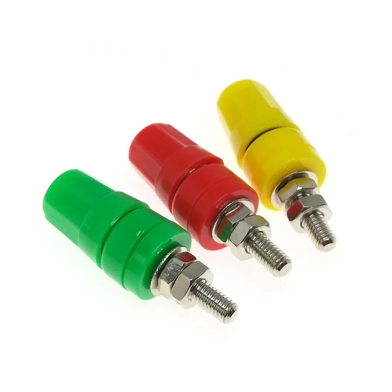 Terminal de cobre puro M4X36, Conector de enchufe Banana de 4mm, 5 piezas, 20A