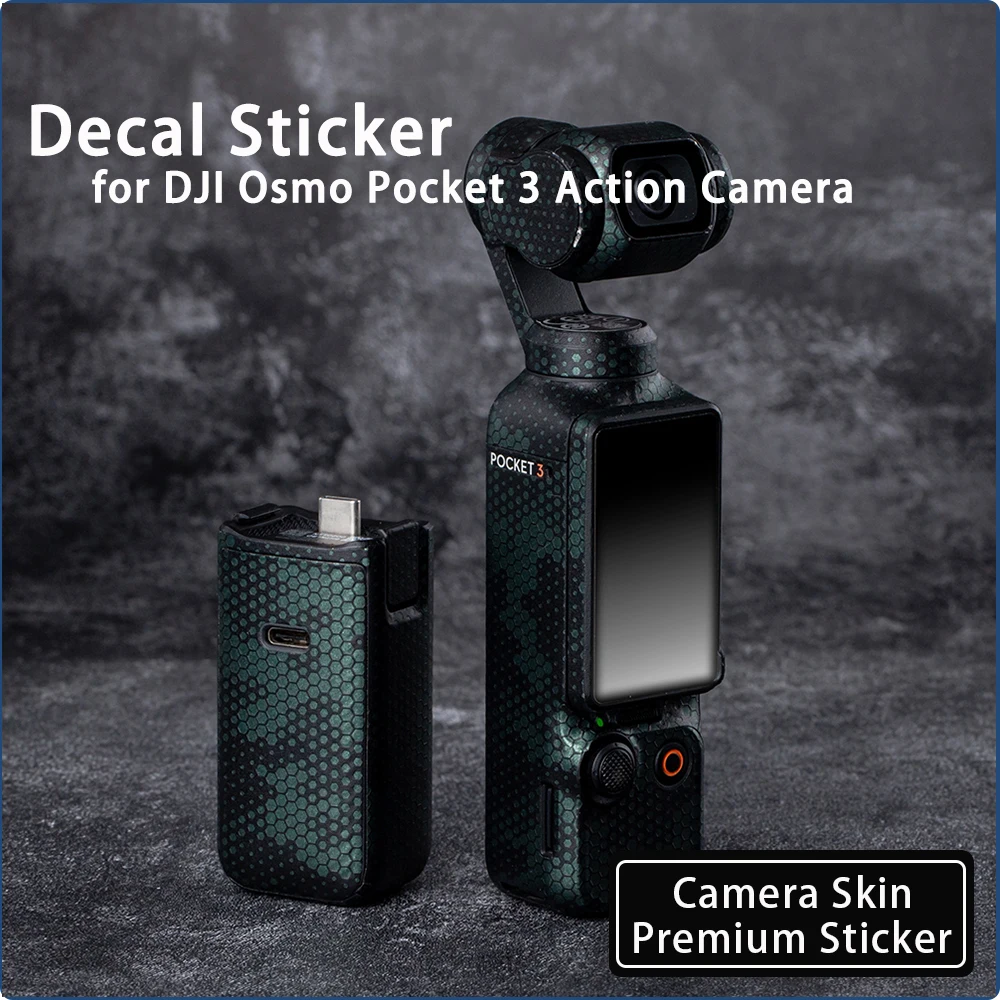 

Pocket 3 Protector Cover Film Pocket 3 Decal Sticker Wrap Cover Protective Film for DJI Osmo Pocket 3 Action Camera Skin