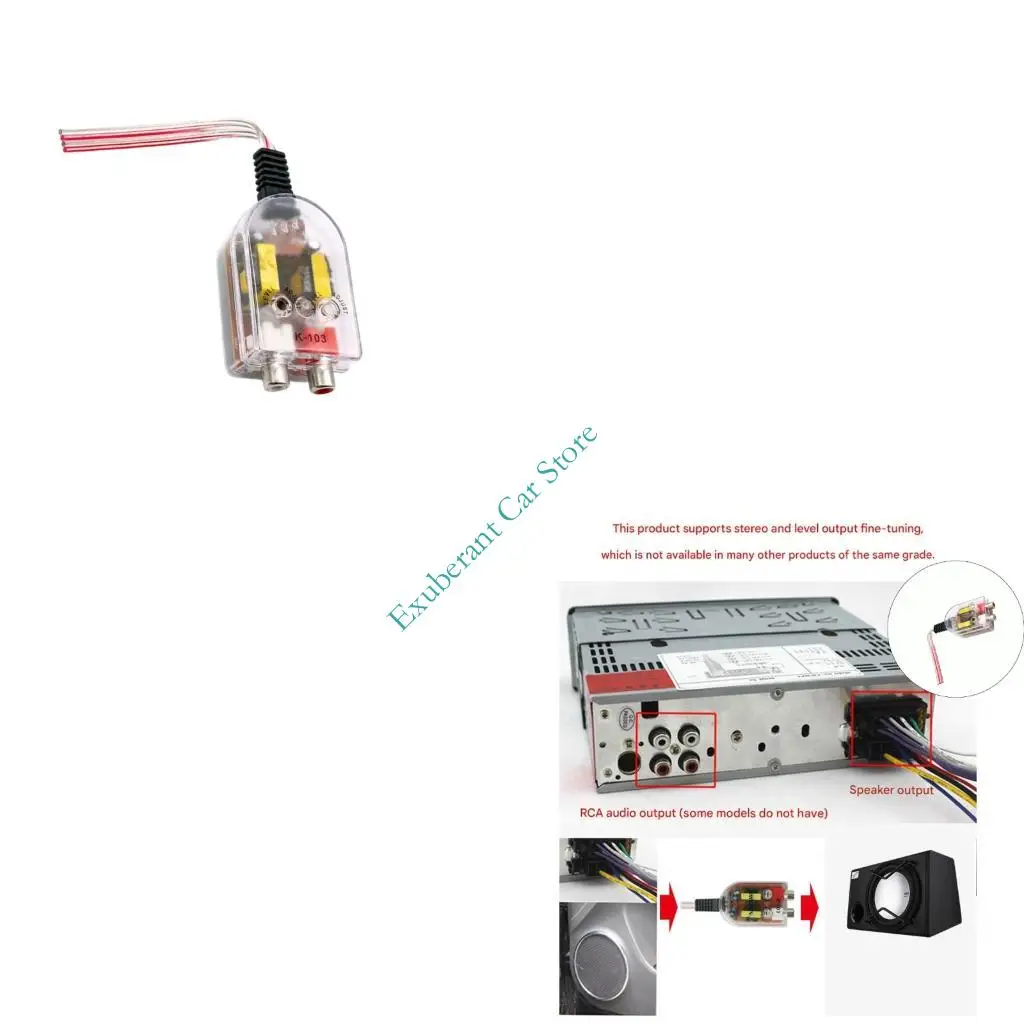 H3CE Auto Sound High Low Level Converter for Amplifier Subwoofer Installation