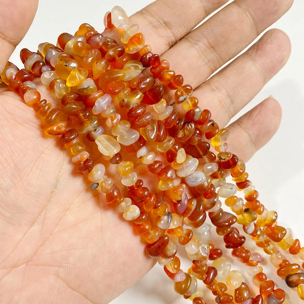 Wholesale Natural Red Carnelian Stone Bead Round Rondelle Coin Agat Loose Spacer Beads For Jewelry Making Bracelet Necklace DIY view 3