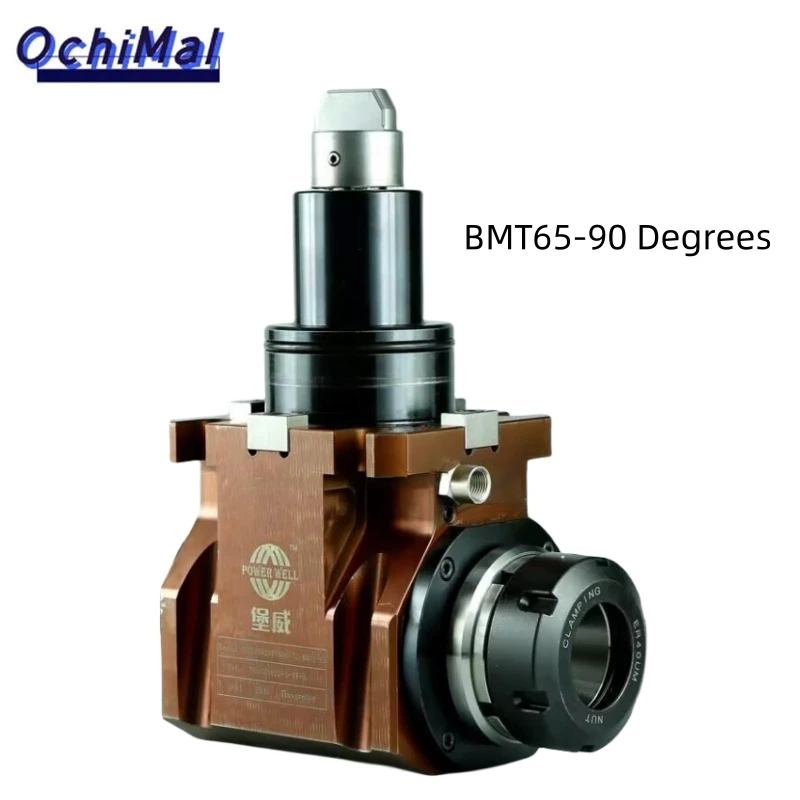 BMT65 Series 0 Degree 90 Degree Driven Tool Holder Turret Universal Driven Head Turn Milling Compound 12/15 Station Driven Head