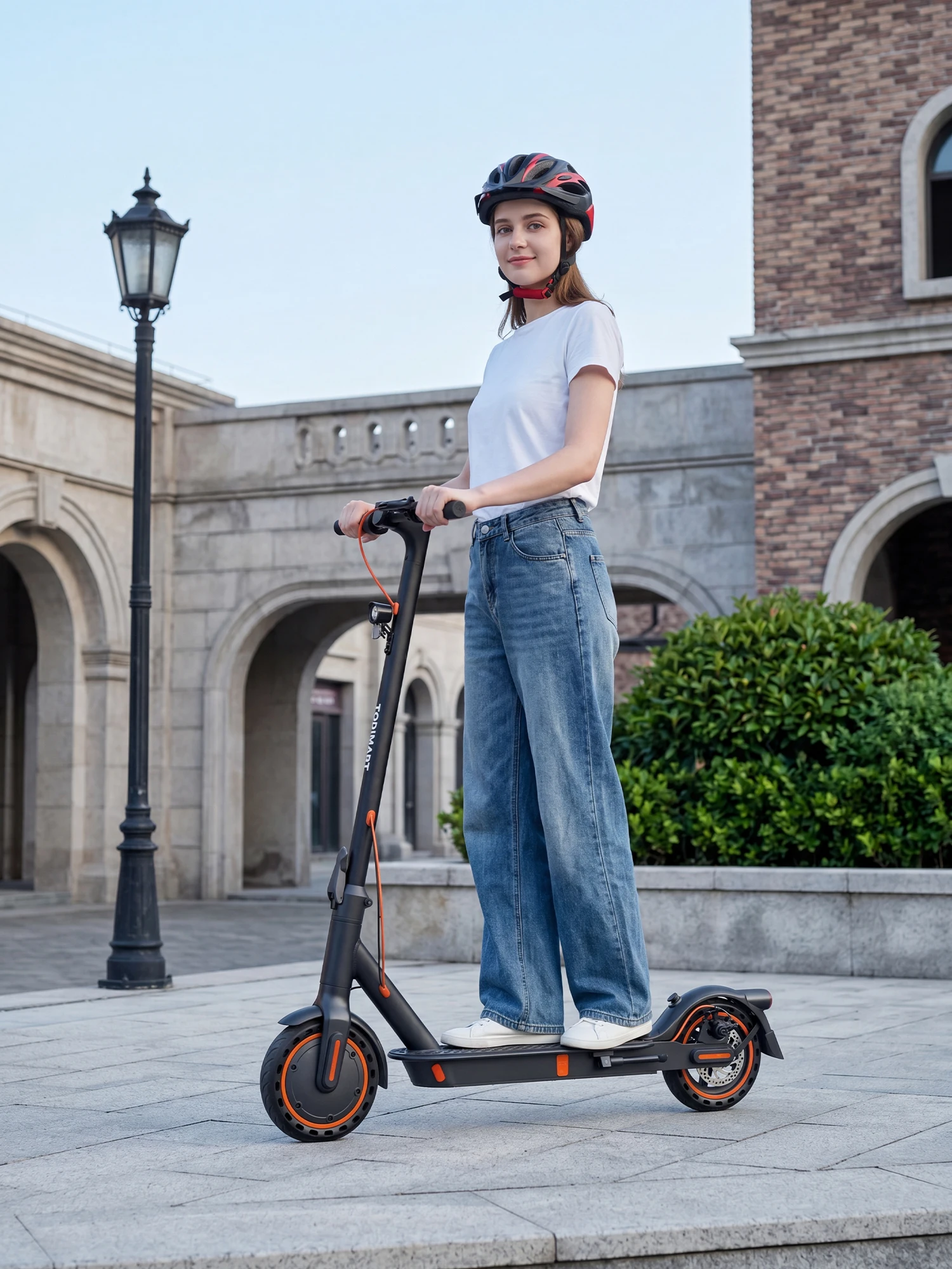 TODIMART T3S Faltbarer Elektroroller für Erwachsene mit Lenker-Blinkern 36V 7,8Ah Akku 20-30KM Reichweite 8,5 Zoll Waben-Vollreifen APP Steuerung Doppelbremse City Pendler E-Scooter