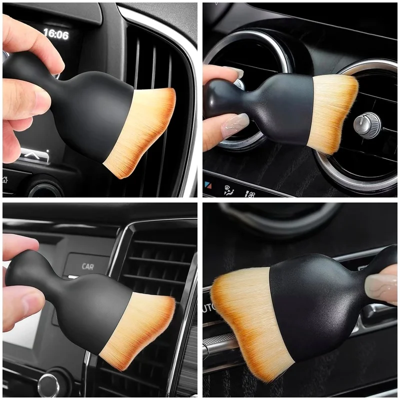 Car Air Vent Cleaning Soft Brush With Casing Clean Tool Dusting Crevice Brush Auto Interior For BMW Audi Mercedes-Benz Ford Jeep