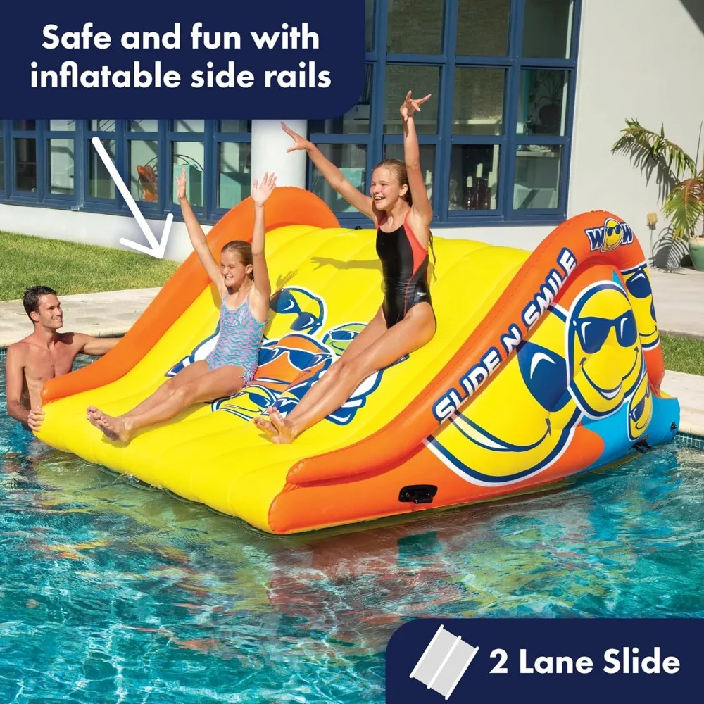 Scivolo sportivo N Smile Scivolo gigante galleggiante gonfiabile per adulti e bambini Accessorio per piscina Perfetto per il lago e la piscina