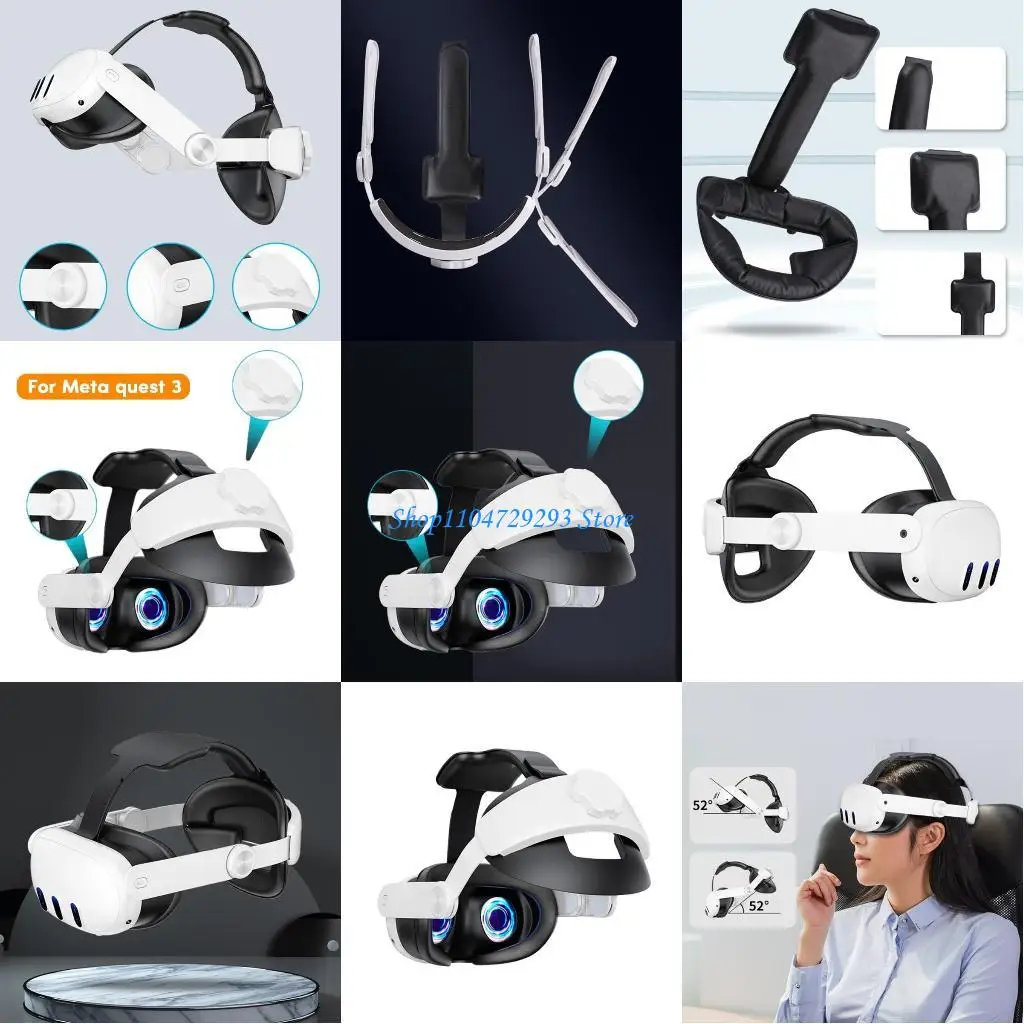 

Y2GD Improved Head Strap for Virtual Reality Ergonomic Head Strap for VR Accessorie Optimize Comfort & Convenience in Gaming