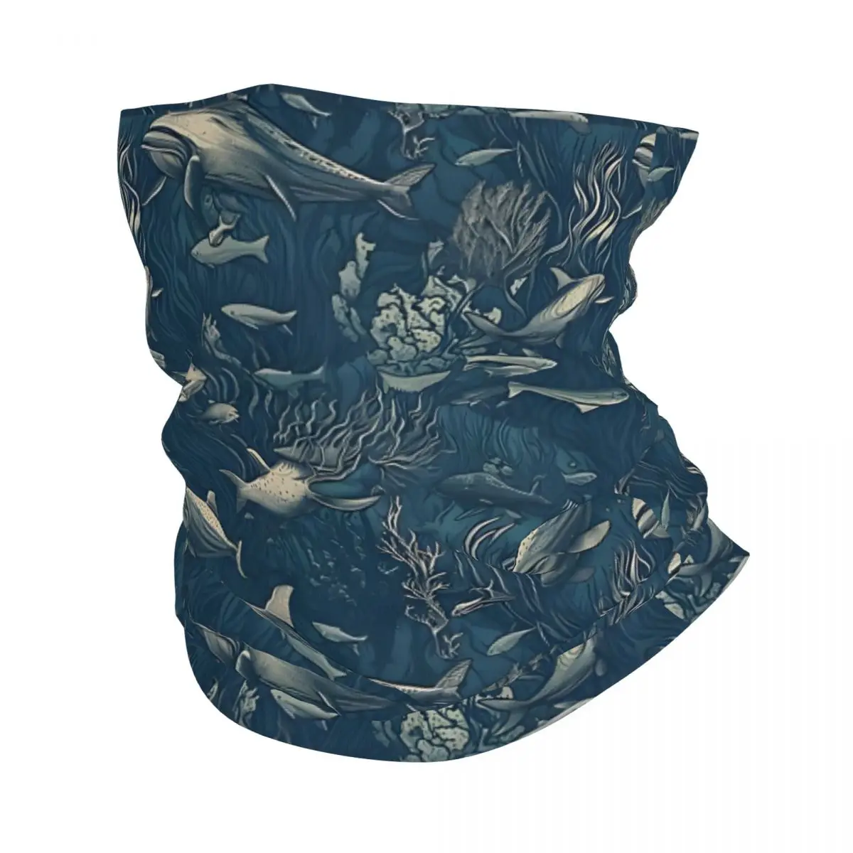 Sharks And Whales Thin Bandana Neck Gaiter Wrap Scarf Headband Neck Cover