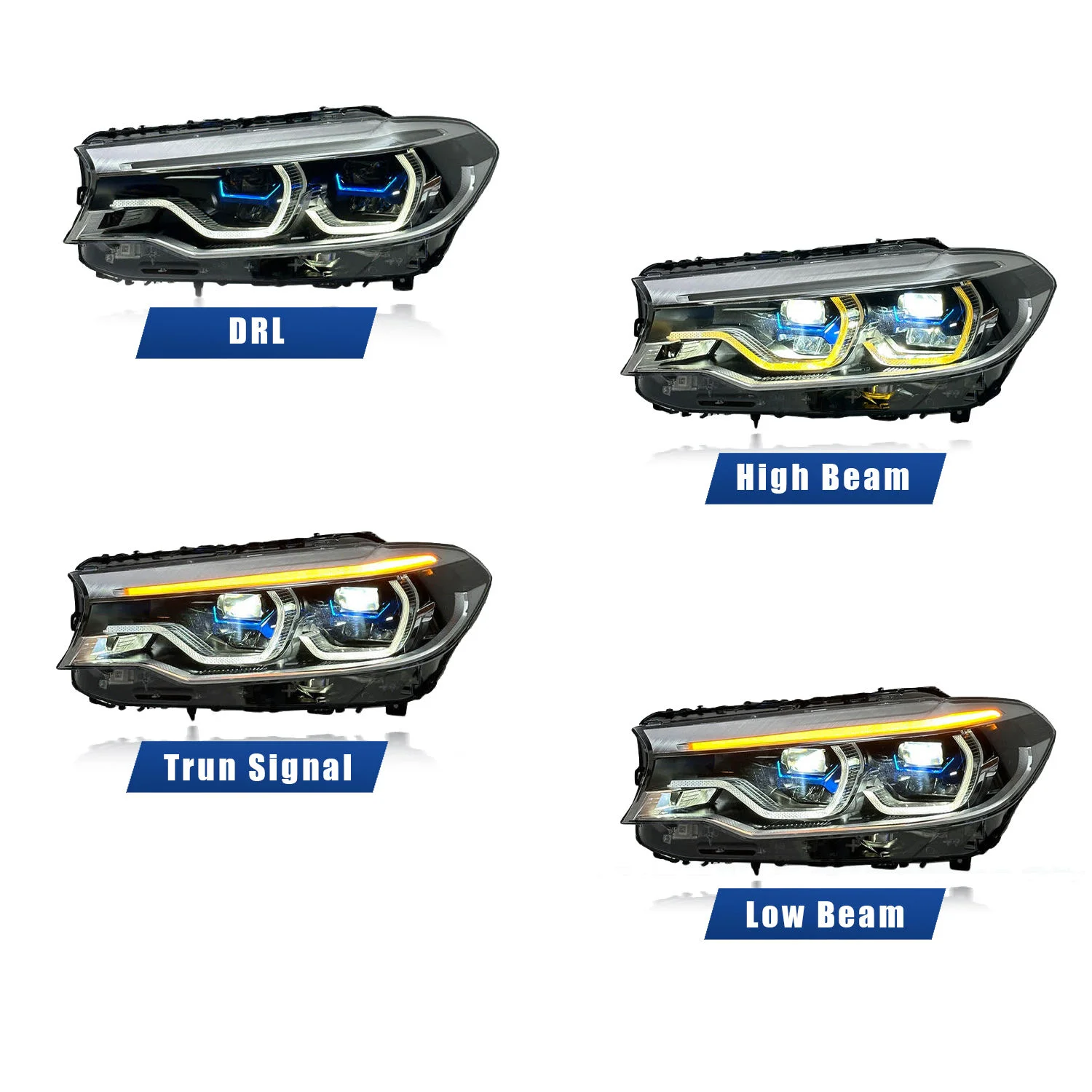 

Лазерные фары Ikon Style для BMW M3 M4 F80 F82 F32, 24В, светодиодные передние фонари, ДХО, указатели поворота, аксессуары, 6500K