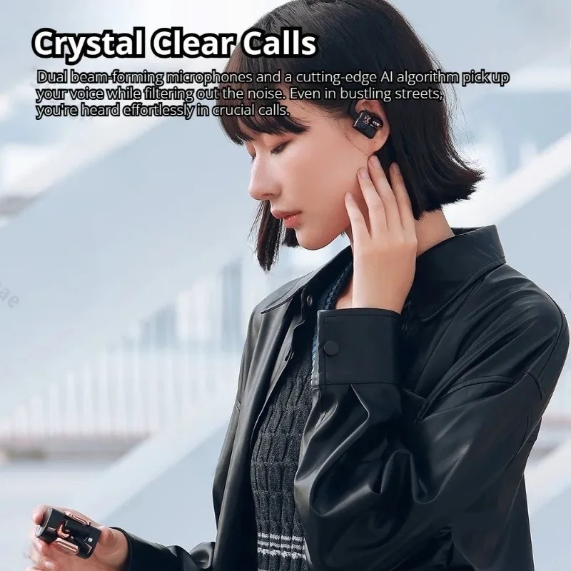 Zombiescat B9 OWS TWS سماعات لاسلكية بلوتوث 5.4 سماعات أذن مع ميكروفون ستيريو HD دعوة سماعة مفتوحة الأذن/في الأذن مزدوجة وظيفية