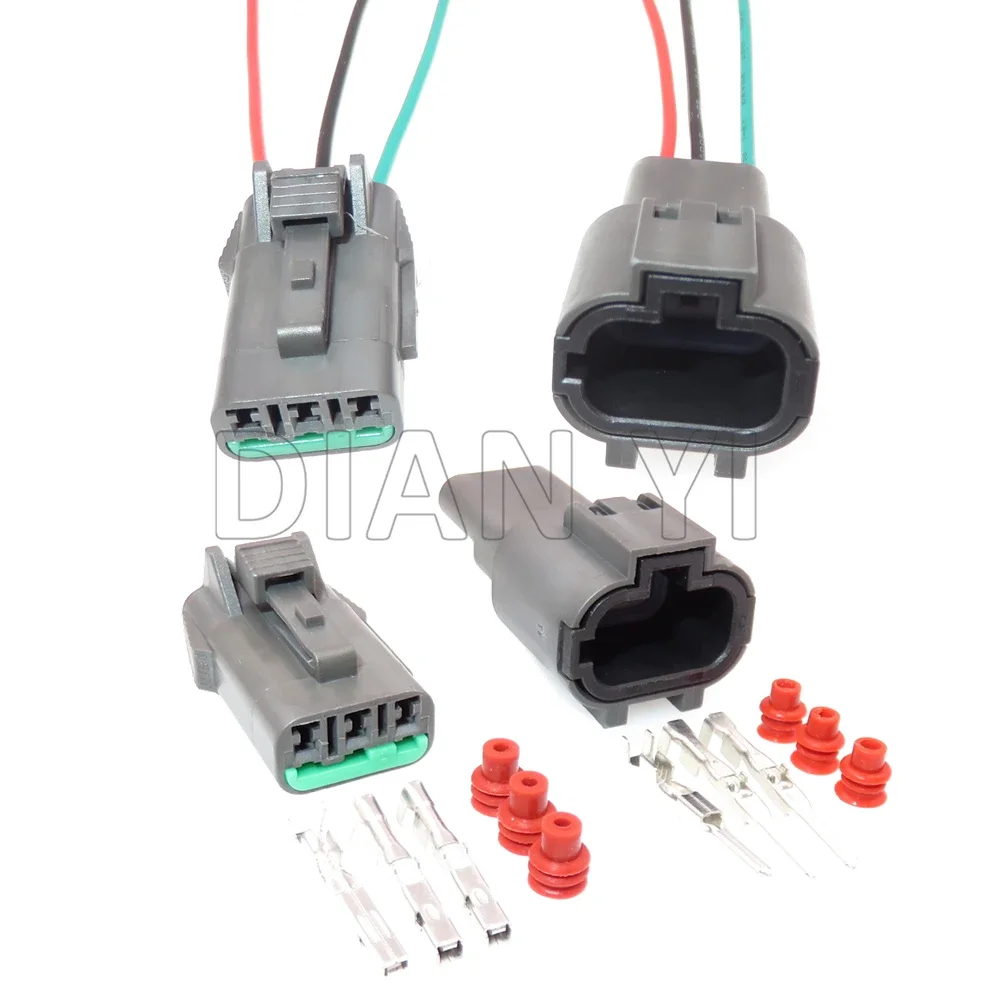 1 Set 3 Way Auto Waterproof Wire Socket With Cables AC Assembly PB015-03320 PB015-03850 PB011-03327 7123-7730-40 7222-7730-40