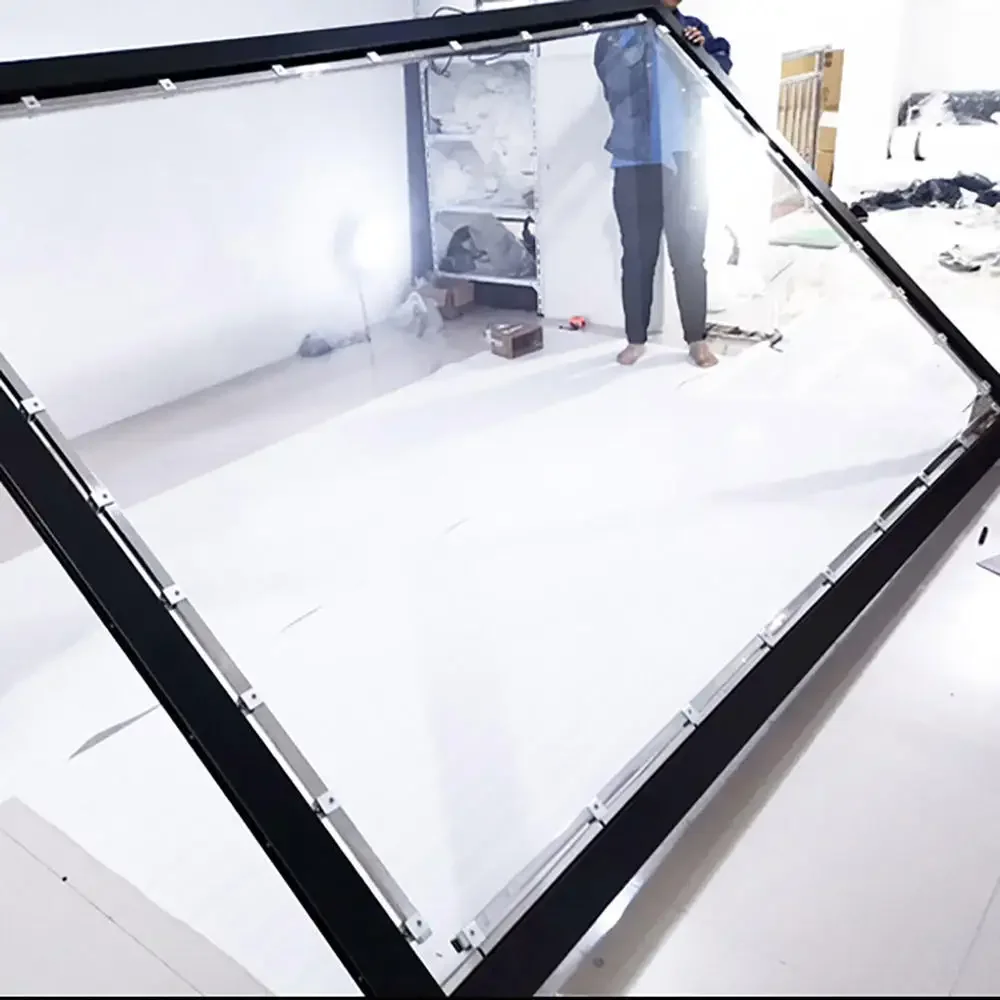 45 Degree 3D Reflective Holographic Stage Rear Projection Film for Big Exhibition Hall / Museum 7D Hologram Projection Screen 8K