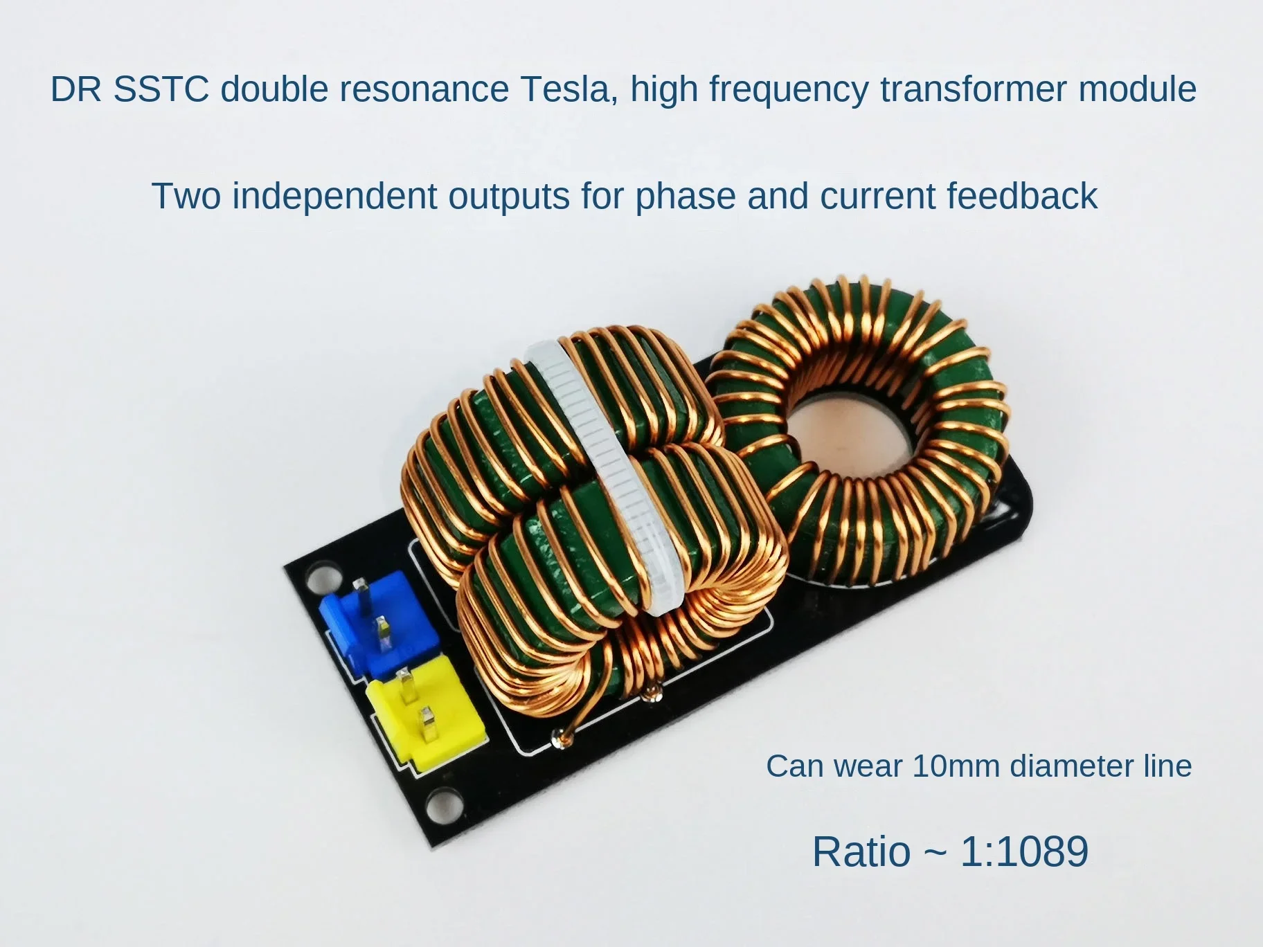 

Tesla Coil DRSSTC Current Transformer Module Finished Product, Transformation Ratio ≈ 1:1089