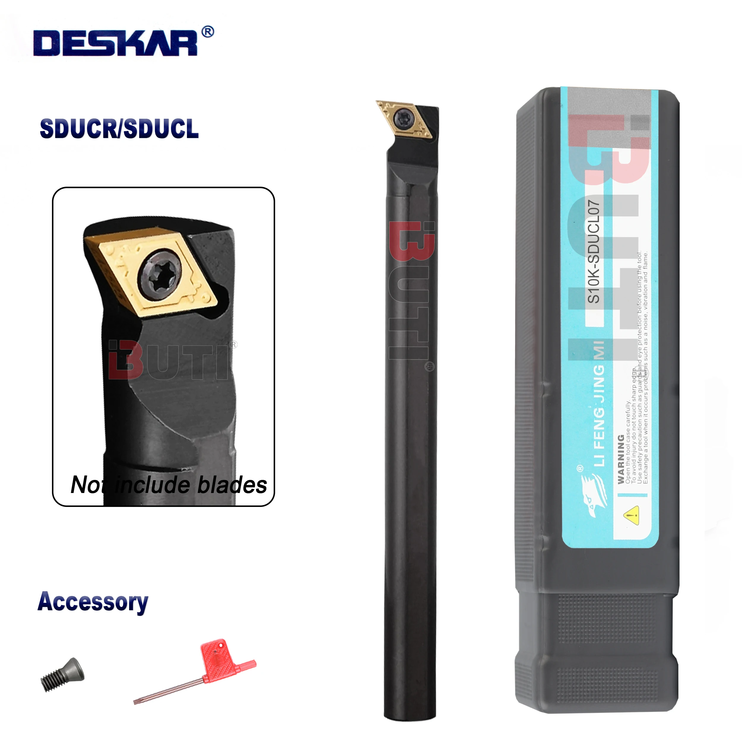 

DESKAR 100% Original Internal Turning Tools Holder S08K S10K S12M S16Q S20R S25S SDUCR/L series CNC Iathes Inserts Lathe Cutter