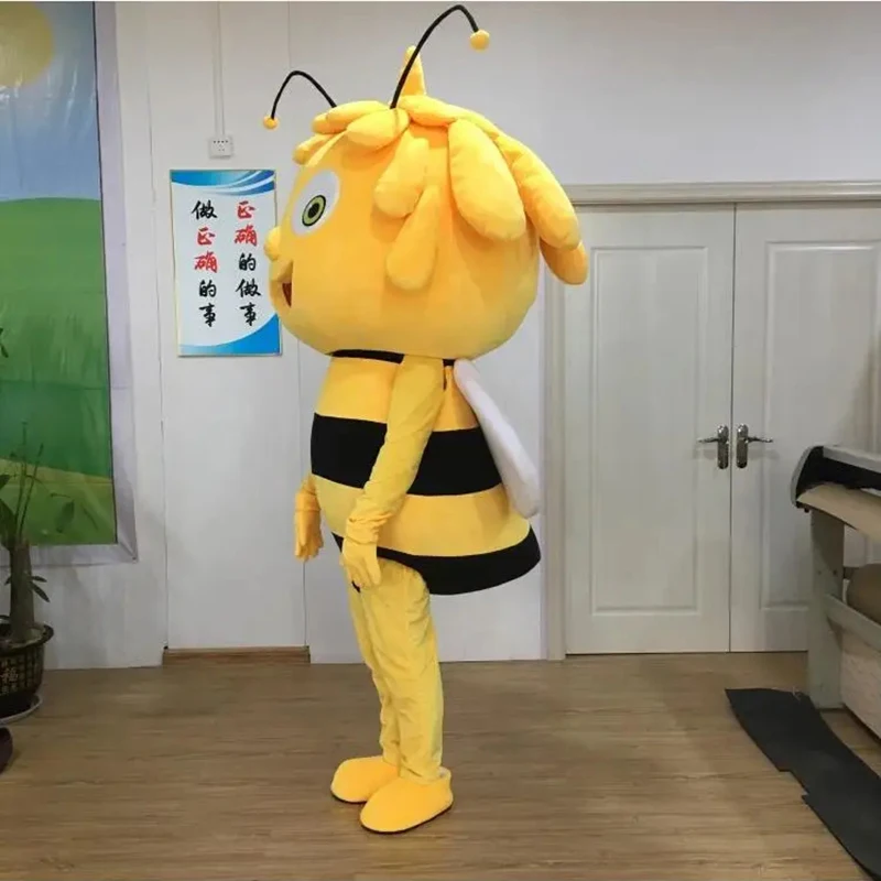 Character Maya Bee Mascot Costume Adult Cartoon Character Cosplay Outfit Suit Insect Theme Advertising Performance Props