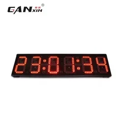 Ganxin 12 inch 6 Digits Red LED Race Timing Sport Timer Marathon Running Countdown clock