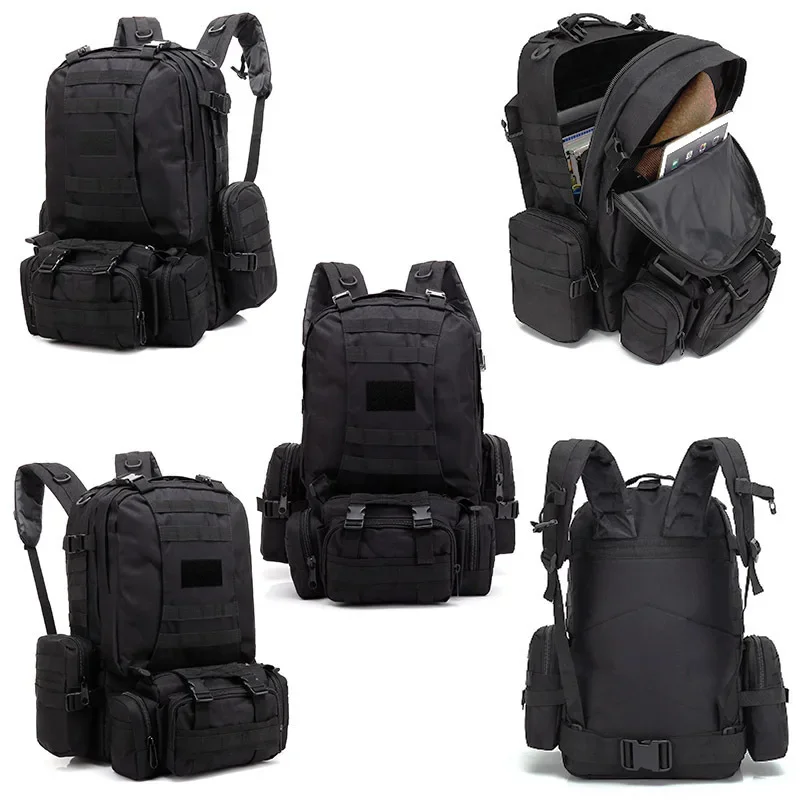 

Men's Large Capacity 55L Backpack Tactical Backpack Outdoor Hiking Climbing Army Rucksacks Waterproof Camping Bags