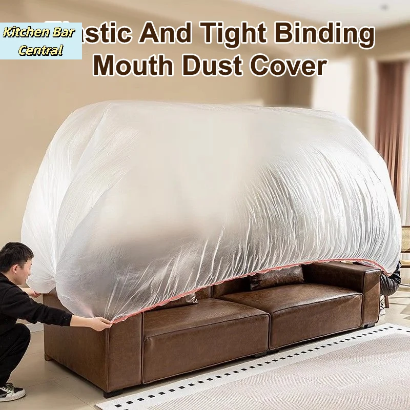 【Disposable Dust Cover Elastic Plastic Dust Film Sofa Dustproof Furniture Dormitory Sofa Wall Painting Dust Protection】
